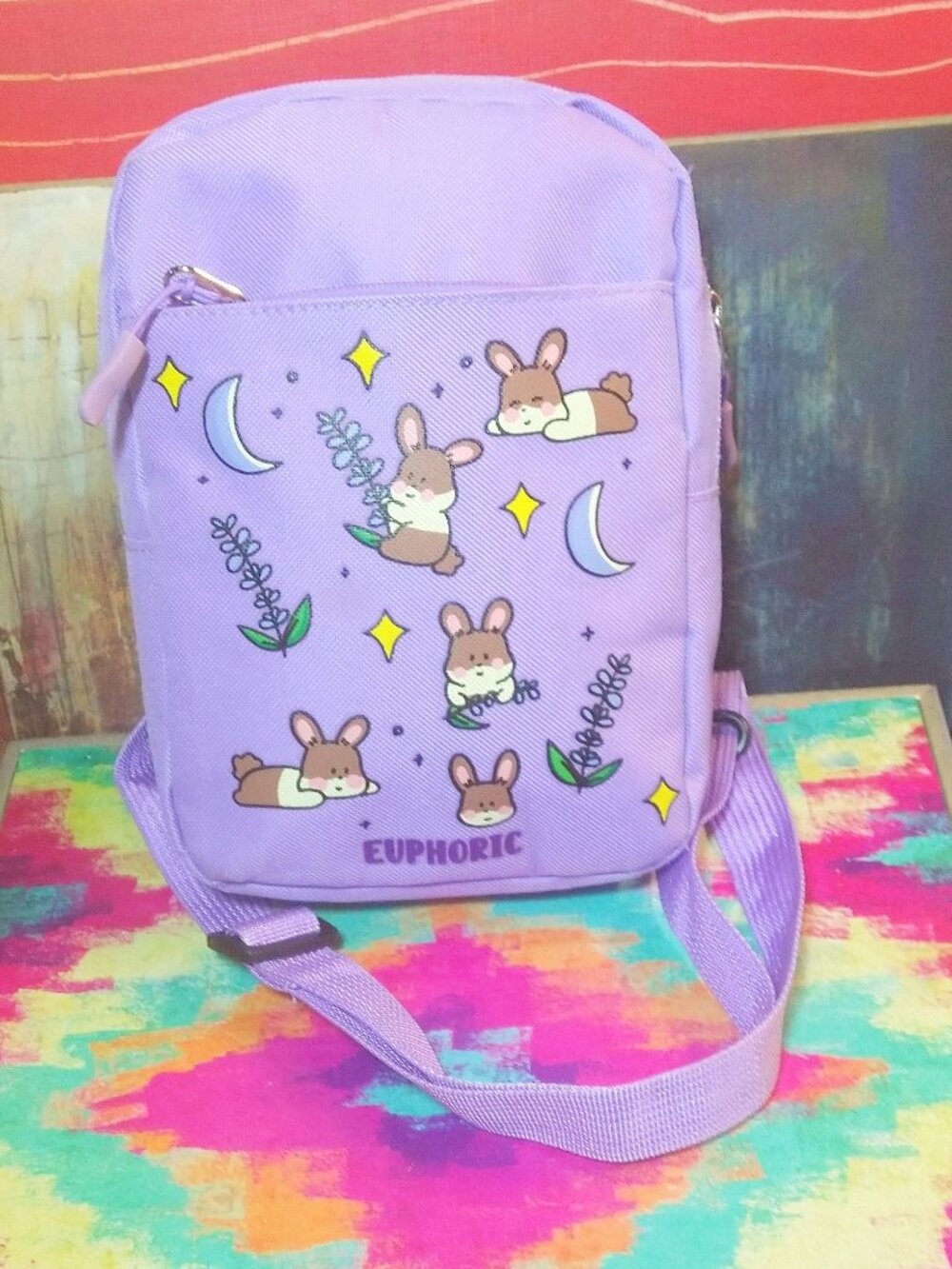 EUPHORIC CROSSBODY LAVENDER BUNNY BAG